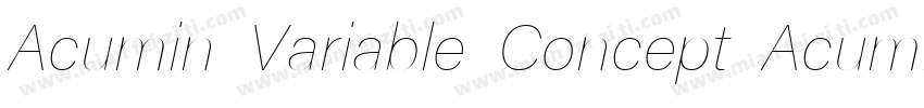 Acumin Variable Concept Acumin Vari字体转换